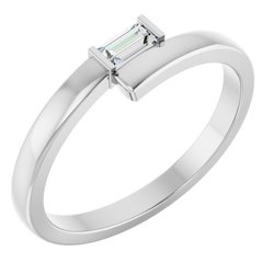 72131 / Neosadený / Continuum Sterling Silver / 1-Stone, 4X2 Mm / Poliert / Engravable Family Ring Mounting